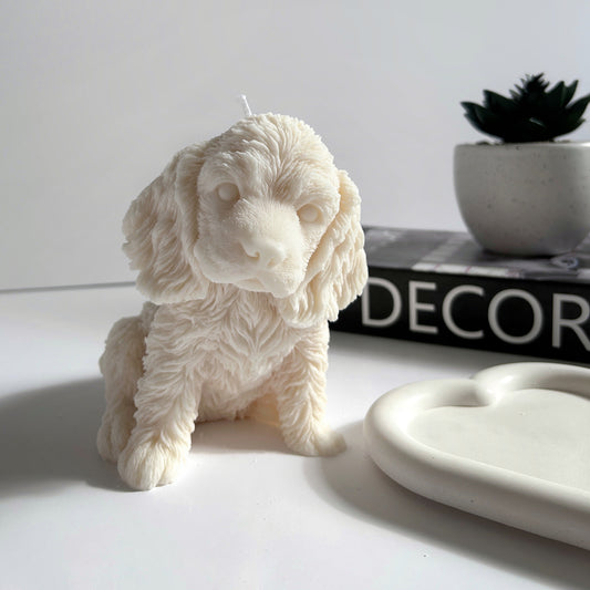 Large Cocker Spaniel Dog Candle