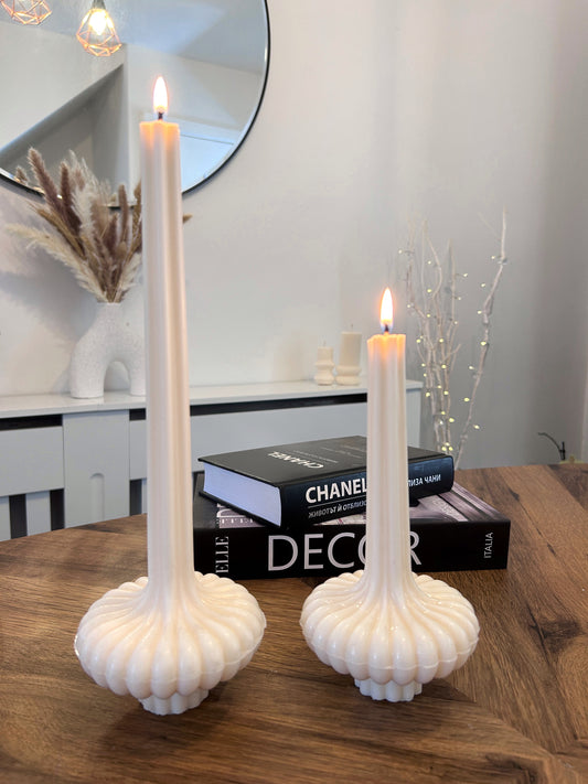 Vase Pillar Candles Set of 2