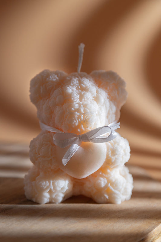 Rose Bear Candle